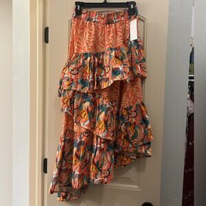 Aura Asymmetrical Tiered Skirt